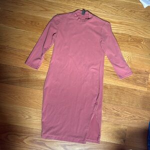 Soft Rose Colored T-Shirt Dress